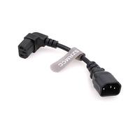 SZRMCC C14 maschio a C13 femmina ad angolo retto cavo di alimentazione IEC C13 90 gradi PDU cavo di prolunga di alimentazione del computer per HDTV Monitor Scanner 15 cm