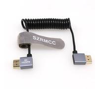SZRMCC Cavo a spirale 8k 2.1 HDMI da sinistra a destra, ultra ad alta velocità, per Z Cam E2 S-ony FX6 FX9 Canon EOS C70 C300 Portkeys BM5 Atomos Ninjav V Shogun Monitor