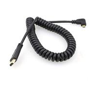 SZRMCC - Cavo a spirale ad angolo retto da micro HDMI a HDMI, ad alta velocità, per tablet, Canon Sony, DSLR, monitor ATOMOS