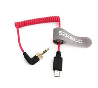 SZRMCC Cavo da Micro-USB ad angolo retto da 3,5 mm con blocco del codice temporale TRS per S-Ony FX3 FX30 A7S3 A1 multi-camera a Deity TC-1 Tentacle Sync Original/SYNC E/Track E