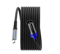 SZRMCC Cavo da USB C a XLR, da USB tipo C a XLR a 3 pin maschio, cavo audio intrecciato per iPhone, smartphone, amplificatore, altoparlante, mixer, microfono Shure (XLR maschio, 5 m)