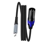 SZRMCC Cavo da USB C a XLR, da USB tipo C a XLR maschio a 3 pin maschio, cavo audio intrecciato per iPhone, smartphone, amplificatore, altoparlante, mixer, microfono Shure (XLR maschio, 1 m)