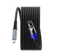 SZRMCC Cavo da USB C a XLR, da USB tipo C a XLR maschio a 3 pin maschio, cavo audio intrecciato per iPhone, smartphone, amplificatore, altoparlante, mixer, microfono Shure (XLR femmina, 2 m)