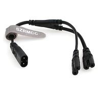 SZRMCC Cavo di alimentazione IEC 320 C8 a doppio C7 Y Splitter figura C8 maschio a 2 x C7 femmina, cavo convertitore di alimentazione CA per monitor LCD, parete, HDTV, Sky Q Box, PS4, Xbox One (da C8