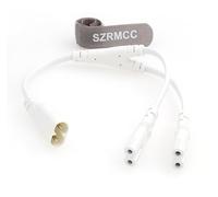 SZRMCC Cavo di alimentazione IEC 320 C8 a doppio C7 Y Splitter figura C8 maschio a 2 x C7 femmina, cavo convertitore di alimentazione CA per monitor LCD, parete, HDTV, Sky Q Box, PS4, Xbox One (da C8
