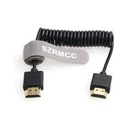 SZRMCC Cavo HDMI 8K 2.1 Ultra Alta Velocità a Spirale per Z Cam E2, Portkeys BM5, Atomos Shinobi Ninjav V Monitor, Sony Canon Camera