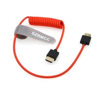 SZRMCC Cavo HDMI 8K maschio a HDMI maschio 2.1 ad alta velocità intrecciato a spirale per Z Cam E2 Portkeys BM5 Ninjav V Monitor So-ny Canon, 50 cm