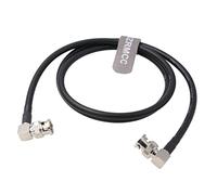 SZRMCC Cavo video HD SDI da 12 G, ad angolo retto, BNC maschio a maschio 4K, cavo coassiale LV-61S, 75 ohm per fotocamera ARRI RED, Blackmagic HyperDeck (nero, 50 cm)