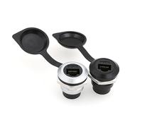 SZRMCC Connettore RJ45 per montaggio a pannello RJ45 CAT6/CAT5E/CAT5 femmina a femmina, accoppiatore impermeabile, adattatore di estensione di rete LAN Ethernet (nero + argento)