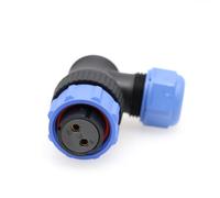 SZRMCC Connettore SP21 ad angolo retto, 2 pin, 12 V, 30 A, connettore rotondo, IP68, impermeabile, industriale, per impianto di alimentazione solare BLUETTI AC200MAX (femmina)