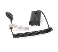 SZRMCC D-tap 2 pin maschio a NP-F970 F550 cavo a spirale per batteria fittizia per monitor Atomos Shogun Ninja Inferno SmallHD (Cavo a spirale)