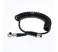 SZRMCC Gomito 0B 2 Pin Maschio a Mini XLR 4 Pin Femmina Cavo di Alimentazione a Spirale per ARRI Alexa Macchina Fotografica 12V a TVLogic Monitor