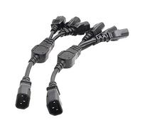 SZRMCC IEC320 C14 a 3 x C13 10A 250V per UPS PDU Server Y Split Cavo di alimentazione Cavo di prolunga (2 pezzi)