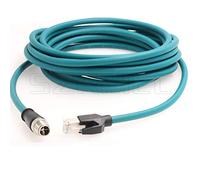 SZRMCC M12 8 Pin X-Coded Maschio a RJ45 Cavo Ethernet Cat7e Gigabit Schermato Cavo di rete impermeabile per Basler GigE Cognex in-Sight Sensori industriali di visione della telecamera (5M,Blu)