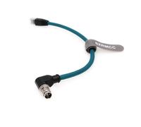 SZRMCC M12 8 Pin X-Coded Maschio Angolo Retto a RJ45 Cavo Ethernet Cat7e Gigabit Schermato Cavo di rete impermeabile per Basler GigE Cognex in-Sight Sensori industriali di visione (30CM,Blu)