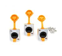 SZRMCC RJ45 Pannello Montaggio Connettore Cat5e RJ45 IP65 Impermeabile Ethernet Accoppiatore Socket Presa Connettore con Tappo Antipolvere（Giallo, 3pcs)