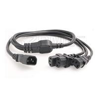 SZRMCC UPS PDU Server Cavo di Alimentazione Y Splitter IEC320 C14 Maschio a 3 x C13 Femmina 10A 250V Cavo di Prolunga (1m)