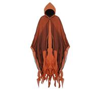 SZRXKJ Cappotti unisex medievali con cappuccio rinascimentale gotico mago cappotto morte gioco di ruolo per adulti (arancione, taglia unica)