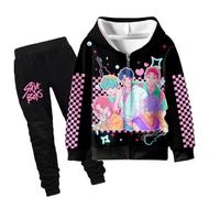 SZRXKJ Demon Hunters - Felpa unisex per bambini, con motivo anime, Multicolore1., 120