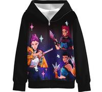 SZRXKJ Demon Hunters - Felpa unisex per bambini, con motivo anime, Nero , 150