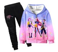 SZRXKJ Demon Hunters - Felpa unisex per bambini, con motivo anime, Rosa 1, 130