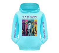 SZRXKJ Demon Hunters XX Stampa Saja Boys Anime, 14 colori con stampa grafica, Azzurro, 3-4 Jahre