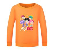 SZRXKJ Felpa unisex con scollo a O, casual, alla moda, pop-design, Saja Boys, anime a maniche lunghe, 13 colori disponibili, Colore: arancione., 120