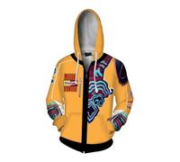 SZRXKJ K-POP Unisex Caccia alle streghe Cosplay Costume Rumi Cosplay Motivo grafico tipografico Giallo e Rosa Cotone Felpa con cappuccio, Giallo3., 3XL