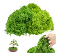 SZSIQI 200 g Muschio Finto per Decorazioni, Muschio Artificiale per Decorare Fai Da Te, Acquario, Decorativo Estetico Floreali (100 g Verde Scuro + 100 g Verde Chiaro)
