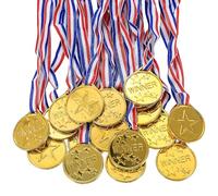 SZSIQI 30 Pz Medaglie d'oro, Medaglie per Bambini, Medaglie di Plastica, Medaglia d'oro, Winners Medaglie Regalini per Bomboniere per Bambini Feste di Giorno Festival Sportivo