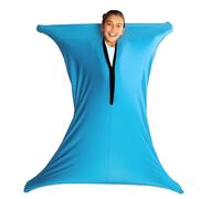 SZSMART Calzino sensoriale per bambini, 47"x27" Calzini elastici avvolgenti per tutto il corpo per alleviare lo stress per i bambini con autismo e ansia (Wathet, M/114-137 cm)