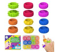 SZSMW 12 Fidget Ring - Giocattoli Sensoriali - Anello di Dito Sensoriale -Aiuta I Bambini A Rilassarsi E A Concentrarsi,Adatti Come Giocattoli A Sollievo da Stress Ed è un Bellissimo Regalo Sensoriale