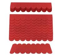 SZSMW 32 Tegole Plastica Tettoia per Esterno - Tegole in Plastica - Tegola Canadese - Adatto per La Produzione di Modelli, Tetto di Mangiatoia per Uccelli, Casa di Coniglio, Hotel per Insetti(Rosso)