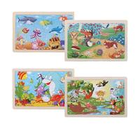 SZSMW 4 Pezzi Puzzle Bambini - Puzzle 4 Anni - Puzzle In Legno per Bambini Bambini In Occasione di Compleanni, Vacanze, Ringraziamento, Pasqua O Altre Occasioni Speciali
