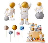 SZSMW Confezione da 3,Decorazioni Torta - Topper Torta Compleanno - Decorazione Torta Compleanno - Adatta Per Decorazioni per Feste Di Astronauti,Feste A Tema Spaziale,Decorazioni per Torte