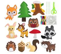 SZSMW Kit cucito per bambini, kit di artigianato per animali, molto adatto ai giochi interattivi genitore-figlio, adatto a chi ama cucire e raccogliere decorazioni in feltro