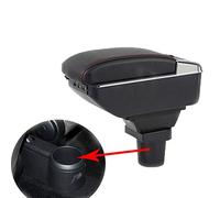 SZSS-CAR - Vano portaoggetti con bracciolo in pelle da montare alla console centrale dell’auto Adatto per VW UP 2009 2010 2011 2012 2013 2014 2015 2016 2017