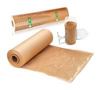SZSYumUnion Carta da imballaggio a nido d'ape 12 "x300 ', Materiali di imballaggio per articoli fragili, Alternativa al pluriball per traslochi, Imballaggio di arachidi, Spedizioni di rottura, Rotolo