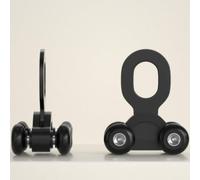 SZTVECFW Binari Tendaggi Rulli, Scorrevole Silenzioso Ruota in Lega Alluminio Resistente Carrucole Bobine per Tracce da Soffitto per Tende Nero 50 Pezzi, Black, 150 PCS