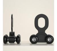 SZTVECFW Scorrimento Tendaggi Carrelli Muto Silenzioso in Lega di Alluminio Resistente Tracce Tendaggi Rotelle Rulli per Binari da Soffitto per Tendaggi Nero 30 Pezzi, Black, 100 PCS