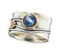 szvbofueck Anello regalo con diamanti turchesi della madre d'argento naturale per anelli della festa della mamma micro anelli, Taglia unica, Metallo, Nessuna pietra preziosa