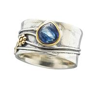 szvbofueck Anello regalo con diamanti turchesi della madre d'argento naturale per anelli della festa della mamma micro anelli, Taglia unica, Metallo, Nessuna pietra preziosa