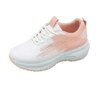 szvbofueck Comode scarpe da ginnastica da donna, scarpe da ginnastica da interni extra larghe, con fondo morbido, scarpe sportive leggere e traspiranti, con lacci, scarpe da ginnastica in rete, Colore