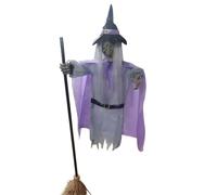szvbofueck Decorazione di Halloween: strega da giardino sospesa in aria come aggiunta alla tua decorazione di Halloween. Penne per addio al nubilato (viola, taglia unica)