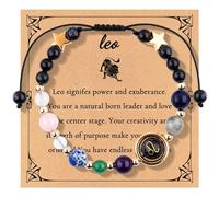 szvbofueck Esplorazione della bellezza naturale: ingredienti organici raccomandati per il viso, bracciale con 12 costellazioni, bracciale in corda regolabile, perle di cristallo, digitale, Taglia