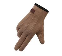 szvbofueck Guanti caldi da donna in pile Thickened Outdoor Wind And Cold Screen Gloves Guanti neri da donna (Coffee, taglia unica)
