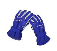 szvbofueck Guanti in pelle da donna invernali da uomo e da donna, invernali, resistenti al freddo, ispessito, schermo caldo, antiscivolo, impermeabili, brasati, boa di piume rosso (E, taglia unica)