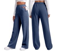 szvbofueck Pantaloni Tuta Donna A Gamba Larga Vita Alta, Foderati in Pile Caldi con Tasche, Elastici E con Coulisse, Ideali per Autunno Inverno, Sport, Jogging, Fitness, Casual, Taglie Forti Curvy