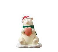szvbofueck Santa Resin Old Man Backpack Snowman Small Animal Decoration Cute Piece Of Home Decoration Table poggiapolsi tastiera gel (E, taglia unica)