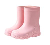 szvbofueck Stivali da pioggia per bambini, unisex, con soletta rimovibile, traspiranti, suola morbida, ideali per asilo, fango e giorni di pioggia, rosa chiaro, 31 EU